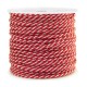 Macramé draad twisted 1.5mm Gold-red white